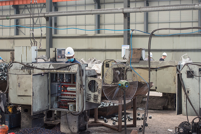 商洛网架配件-锥头加工车间