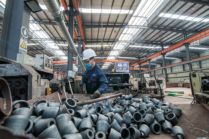 商洛网架配件-锥头加工车间